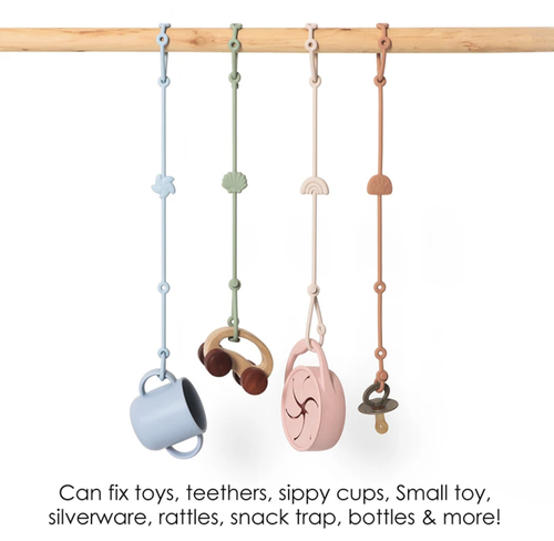 4 straps for pacifier and toys