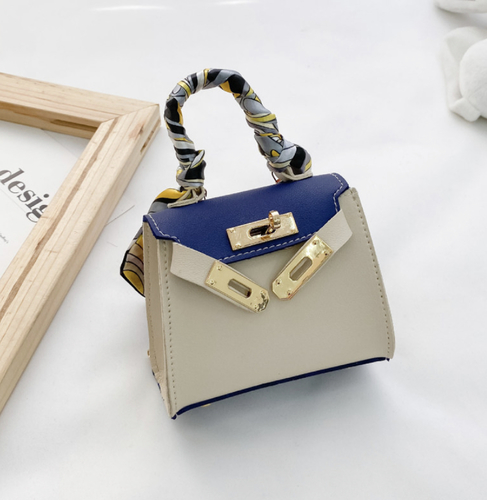Leather bag with scarf