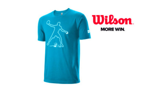 Padel Store - Wilson Tech Tee Light Blue Padel T-Shirt - Wilson Tech Tee Light Blue Padel T-Shirt   Size : EU