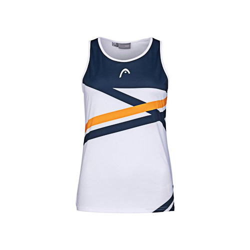 Head Perf Padel White navy Blue Top