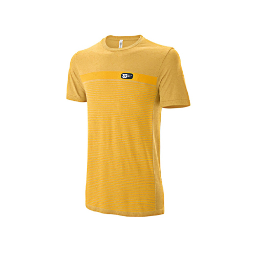 Wilson M-Bela Gold Fusion T-Shirt - Wilson M-Bela Smalls Gold Fusion Sport Padel T-shirt Color : Gold Yellow 
 Size : EU