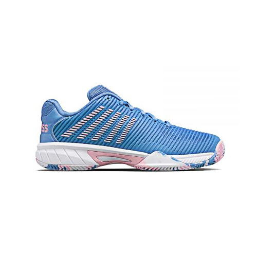 Padel Store - KSwiss HyperCourt Express 2 HB Blue Pink Padel Shoes - Free Shipping To All GCC