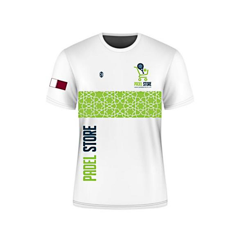 Padel Store - PS White T-Shirt - You Can Print On T-Shirt (Name or Number) By Select Print Option Polyster