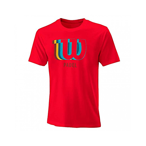 Padel Store - Wilson M Padel Red T-Shirt - Wilson M Padel Red T-Shirt Size : EUR