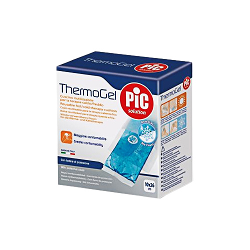 ThermoGel Reusable Hot / Cold Therapy Cushion - *It heals you using the therapeutic power of heat or cold. A practical, reusable gel pad, designed specifically to fit your knee, that gradually releases heat or cold when applied,
 *Heat therapy reduces muscle tension, so is particularly suitable for muscle cramps, spasms, and muscular fatigue. Cold therapy, on the other hand, blocks inflammation in your body. It's indicated for minor contusions, acute trauma, sprained, strained and twisted muscles, and tendonitis. *REUSABLE *SIZE:MEDIUM