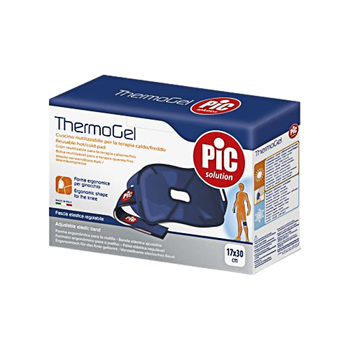 ThermoGel Reusable Hot / Cold Therapy Cushion (Knee) - A practical, reusable gel pad, designed specifically to fit your knee, that gradually releases heat or cold when applied. Suitable for muscle cramps, spasms, and muscular fatigue. Cold therapy, on the other hand, blocks inflammation in your body. It's indicated for minor contusions, acute trauma, sprained, strained and twisted muscles, and tendonitis. *SIZE:EXTRA LARGE *REUSABLE