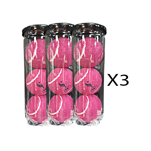 Padel Store - Shail Pink Padel Balls (X3 Tube) - 3 Padel Balls Tube  3 Balls per Tube  Total 9 Padel Balls