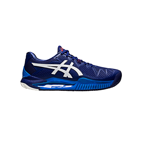 Padel Store - Asics Resolution 8 Clay Blue White Shoes - Sport Padel Shoes