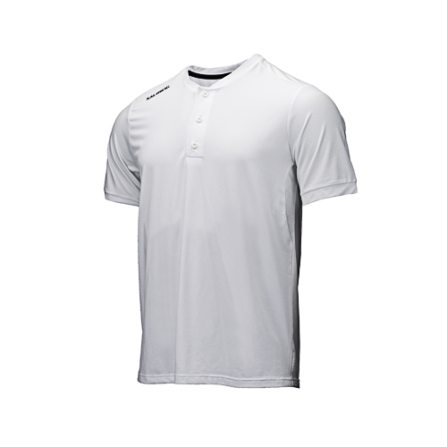 Padel Store - Salming Classic Button F-White - Sport T-Shirt