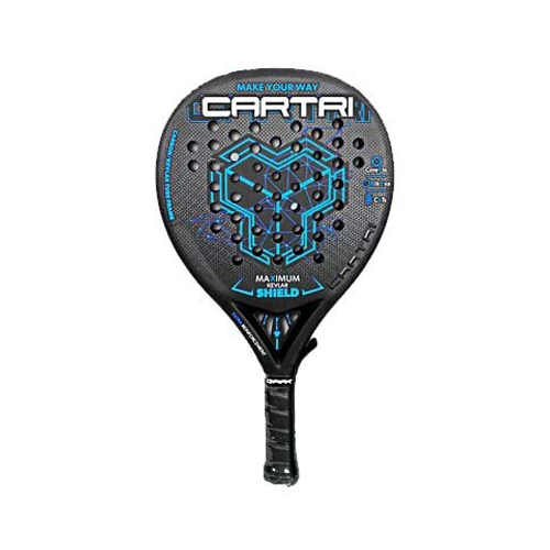 Cartri Maximum Shield Blue - Weight : 351 - 365 g Core : Rubber Black Eva Soft Balance : Medium Low  Shape : Tear  Bag : No  Game Type : Power and Control