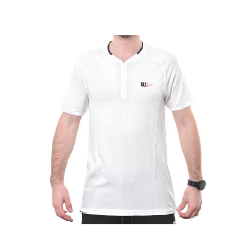 Padel Store - Wilson M Player Seamless Zip White T-Shirt