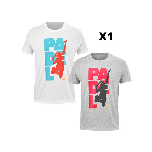 Padel Store - Babolat Padel Logo Multicolor T-Shirt (X1) - Free Shipping For All GCC