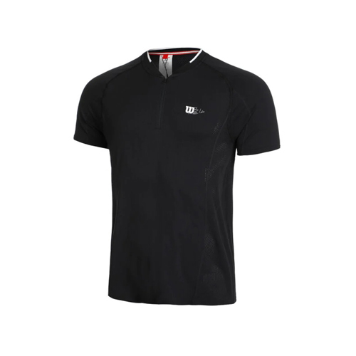 Wilson M Player Seamless Zip Black T-Shirt