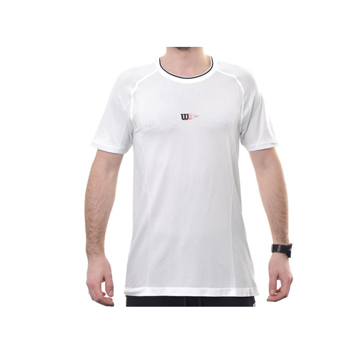 Padel Store - Wilson M Player Seamless Crew 2.0 White T-Shirt