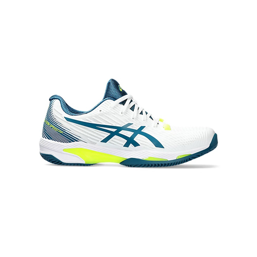 Padel Store - Asics Solution Speed FF 2 Clay White Restful Teal Shoes