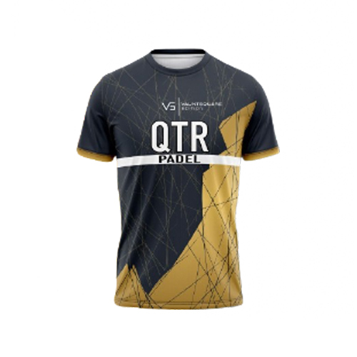 Padel Store - QTR Padel Black Gold T-Shirt