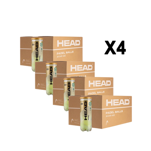 Padel Store - Head Pro S (X4 Boxes) - Head Pro_S Padel Balls (X 4 Boxes) 96 Ball Tubes 288 Head Pro s Ball