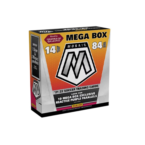 Padel Store - 2021-22 Panini Mosaic Soccer Trading Cards Mega Box - Contains 6 Packs Per Box