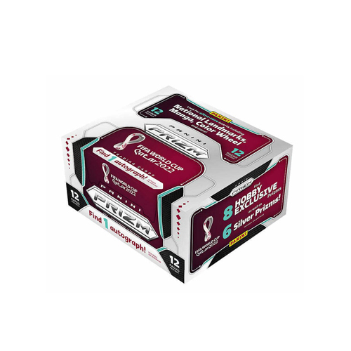 2022 بانيني بريزم كأس العالم لكرة القدم صندوق بطاقة التداول - Contains 12 Packs per Box