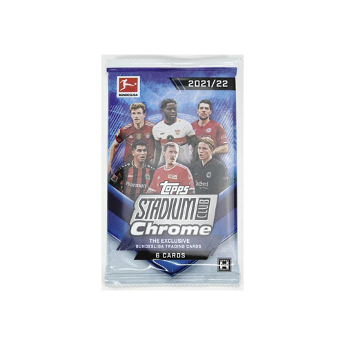 حزمة بطاقات تداول هواية DFL-Stadium Club Chrome 2022 - Contains 6 Cards per pack