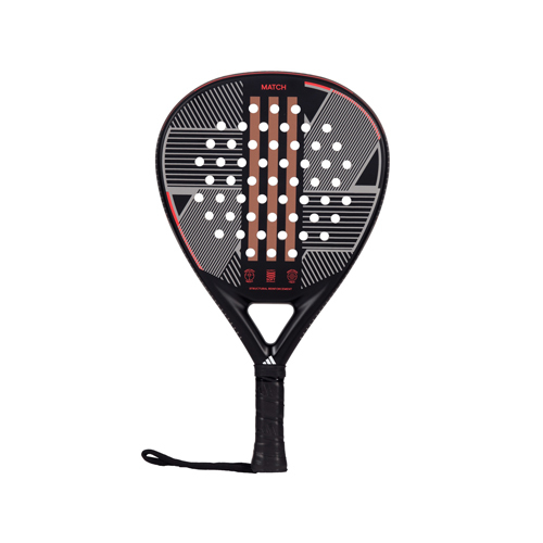 Adidas Match 3.3 Black/Red 24 - Shape : Round   Game : Control  Weight : 360 - 375 G  Cover : No  Fiberglass Surface