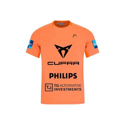 Head Padel Tech Men Orange T-Shirt