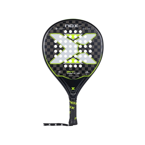 Nox AT Genius UltraLight 23 - Shape : Round Control : 9/10 Power : 7/10  Weight : 300 - 325 g  Carbon 100% Fiber Glass Silver 3K