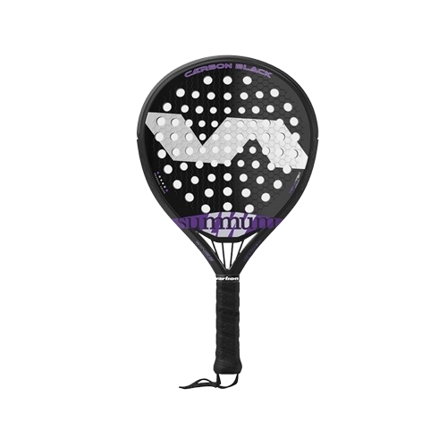 Padel Store - Varlion LW Carbon Black Summum - Weghit : 340 - 365  Shape : Round  Game : Control  Balance : Low  Material : Fiber Glass  Bag : Yes