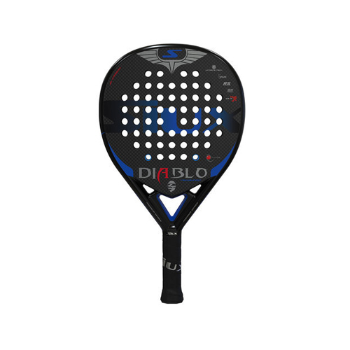 Padel Store - Siux 3K Diablo Revolution - Shape : Inverted Drop 
 Frame : Carbon Face : 3K  Core : Super Soft Eva Balance : Medium  Bag : yes