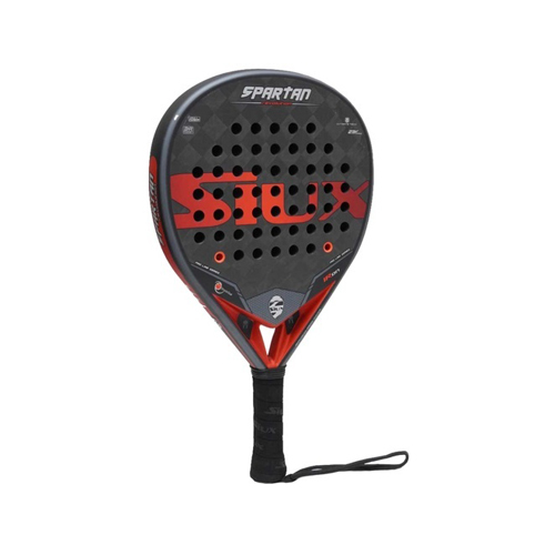 Padel Store - Siux Spartan Revolution - Shape : Inverted Drop  21K Carbon Face Weight : 355-375g
 Game Type : Power  Core : Eva Soft High Recovery  Balance : Medium - High Racket Bag : No