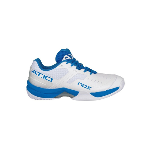 Padel Store - Nox AT10 White Sea Blue Shoes - Sport Padel Shoes