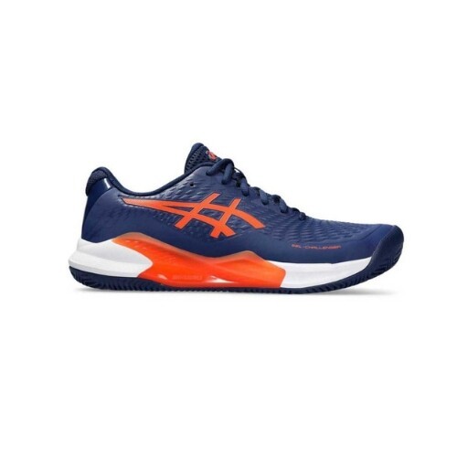 Padel Store - Asics Gel Challenger 14 Clay Navy Blue Orange Shoes - REF NO : 1041A449-401