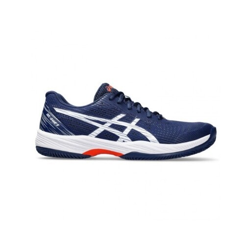 Padel Store - Asics Gel Game 9 Clay Navy Blue White Shoes - REF NO : 1041A358-400