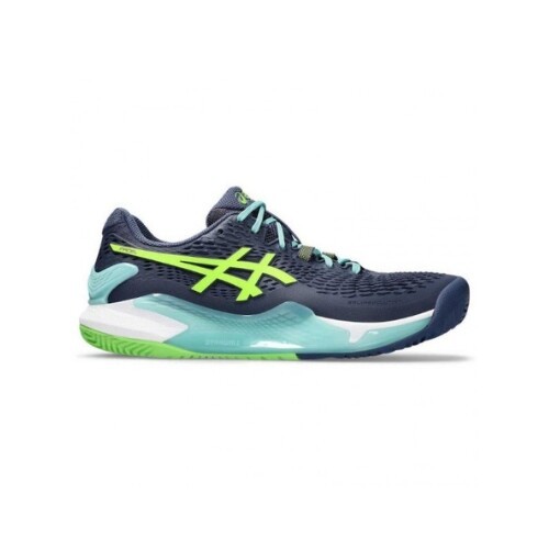 Asics Gel Resolution 9 Padel Lime Blue Electric Shoes - REF NO : 1041A334-402