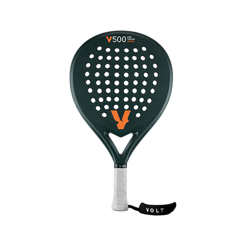 Volt 500 Green Grey - International delivery is free and without carton
Volt 500 Green Padel Racket
 Shape : Round 
 Weghit : 350 - 370 g Game Type : Control And Power  100%   Carbon Face  100%   Carbon Structure Racket Bag : Yes