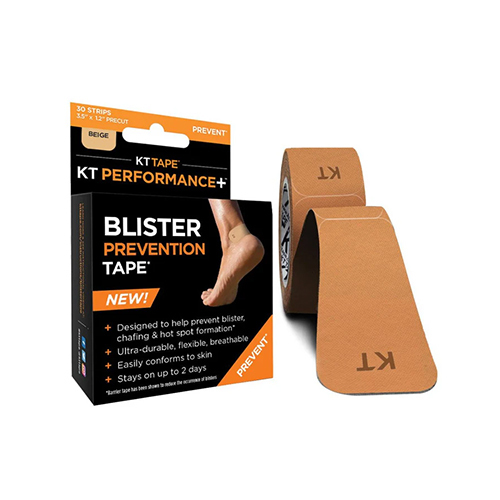 Padel Store - KT Blister Prevention Precut One Size Beige Tape - KT BP-BE-OS / 814179023087 • 30 precut strips of blister prevention tape
• One hard plastic carrying case to keep your tape in good shape in your gym bag or purse
• One Quick Start Guide with step-by-step instructions for the most common injuries*
• Designed to help prevent athlete blister, chafing, and hot spot formation*
• Ultra-durable, flexible, and breathable synthetic fabric
• Easily conforms to skin and extremely thin to minimize friction
• Precut 3.5” strips for convenient use in most common treatment areas
• KT Tape is proud to provide the KT PERFORMANCE + and KT RECOVERY + product lines, supporting athletes of all levels and helping them to perform at their best. Train longer, finish stronger