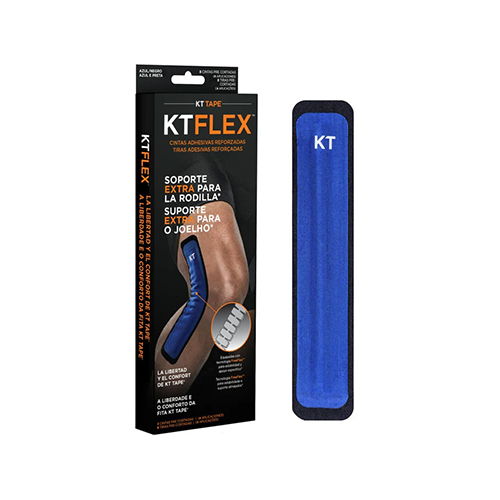 KT فليكس الشريط - KT FLEX (851144005808) • Reinforced tape with embedded FreeFlex offers extra support and stability*
• Engineered to provide more effective, comfortable support for weak or injured knees
• Easy 2-strip application process for general inner and outer knee support*
• Specially woven design provides breathability and can be worn comfortably for up to 3 days
• Water resistant materials allow for showering without reapplication