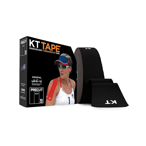 Padel Store - KT Original Jumbo Precut Black One size Tape - KT OG JUM PC-BK-OS (893169002134) • High quality cotton fabric is highly breathable
• Flexible support to maintain full range of motion
• Comfortable to wear for 1 to 3 days
• Versatile pre-cut strips can be applied to target pain*