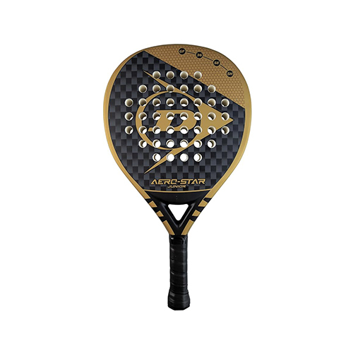 Dunlop Aero Star Gold Jr - Shape : Teardrop Weight : 306-310g +/- Balance : Medium Surface : Fiber glass Core : Eva Cover : No