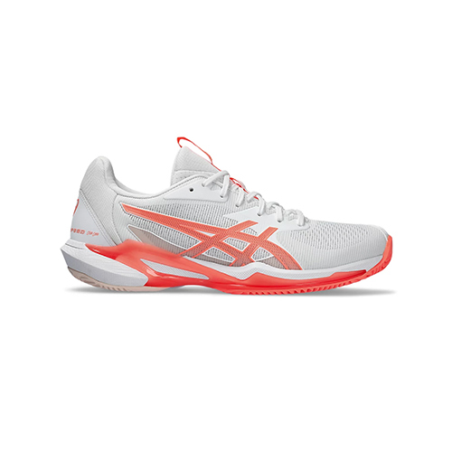 Padel Store - Asics Solution Speed ​​FF 3 Clay White Coral W Shoes - REF NO : 1042A248-100