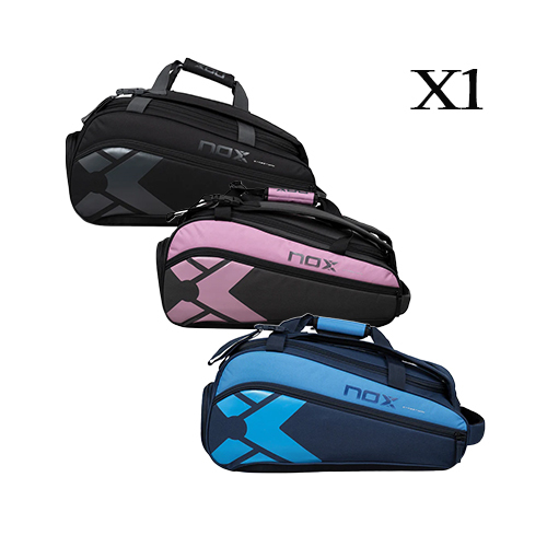 Nox Street Series Multicolor Padel Bag (X1) - FEATURES:Spacious main compartment: side opening with capacity for 3 paddle blades, clothing and other essentials. Main compartment with side opening with capacity for 3 paddle blades, clothing, etc. Thermal compartment: NOX ThermoTech technology to keep 2 paddle blades or bottles at optimal temperature. Efficient organization: Side pockets distributed for accessories, cell phone, wallet and keys. Ventilated compartment: Specific space for shoes, keeping them cool and separate from the rest of your belongings. Versatility in transport: Backpack function with removable handles and ergonomic main handle for comfort. Durability and stability: Rigid base that guarantees the protection of your equipment.Measurements: 610 x 310 x 270 mm // Capacity: 45 liters