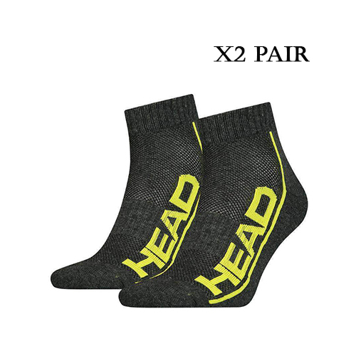 Head Perf Quarter Lime Socks (Pack 2)