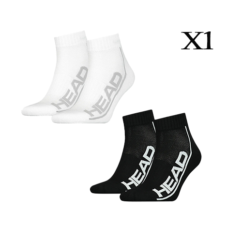 Padel Store - Head Multicolor Stripe Quarter Tennis Socks (X1) - 2 Pair in One pack