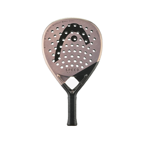 Head Speed Motion 25 - Shape : Teardrop Weight : 355g +/- Game : Power & Control Racket Cover : No Face Material : Hybrid Woven Balance : 270  Foam Material : Power Foam