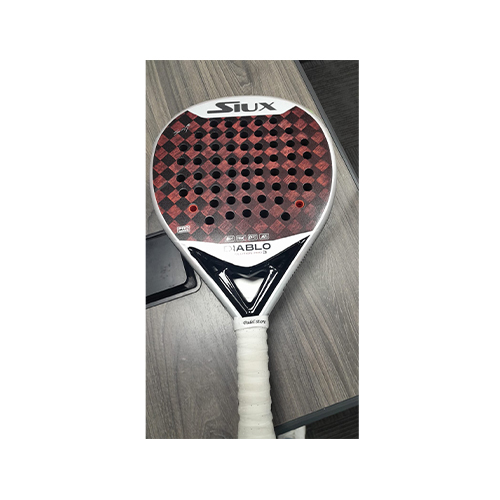 Siux Diablo Revolution III Sanyo Pro 24 Used - Used Racket 
 Shape : Tear Drop Racket Bag : No   Cover : No 15K Carbon Face Rough Surface Seller Contact No: 77888107