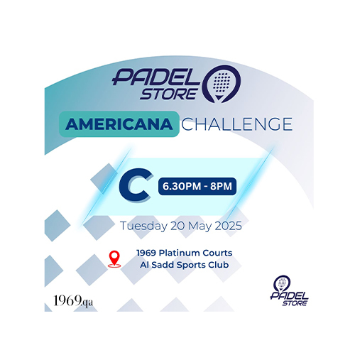 CAT C - 20 May 25 Team 2 Player - Place : 1969 Platinum, Al Sadd Sports Club
Note : Please Provide (Player 1) and (Player 2) Name Cancellation Policy : Any Cancellation needs to be informed 24hours prior to the scheduled booking otherwise there would not be any refund. Start Date : 20 May 2025 Location : 1969 Platinum, Al Sadd Sports Club Reg. Fee : 190 QR / Team ( 2 Player ) Start Time : 6.30 pm - 8 pm Inquiries : 77888107 - 77888102 - 77888103
