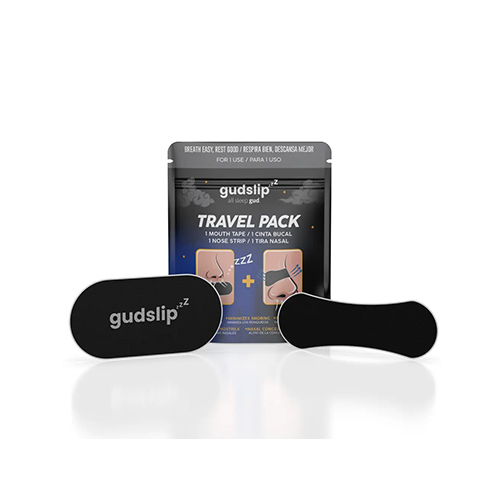 Gudslip Travel Pack (1 Nose + 1 Mouth) - REF : GUD - 003 This pack has 1 Mouth Tape and 1 Nose Strip
