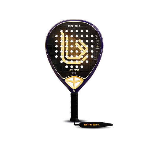 Brisk Elite 370 3K - Shape : Diamond Weight : 370g +/- 10g Game : Power Racket Cover : No Face Material : 3K Carbon Balance : High Balance Foam Material : Eva Core