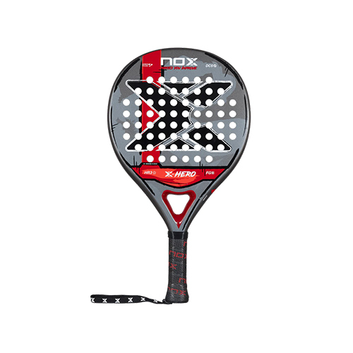 Nox X-Hero Red - PXHERORE Shape : Round Weight : 350-360g +/- Face Material : Fiberglass 3K Foam Material : HR3 White Eva