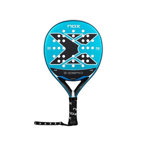 Nox X-Zero Blue - PXZEROBL Shape : Round Weight : 350-360g +/- Face Material : Fiber Glass 3K Foam Material : HR3 White Eva